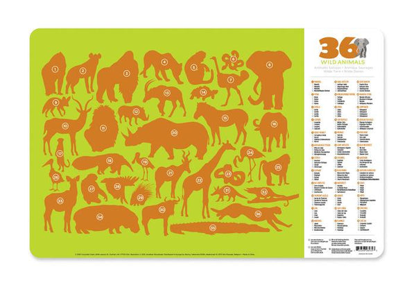 Crocodile Creek Placemat Wild Animals