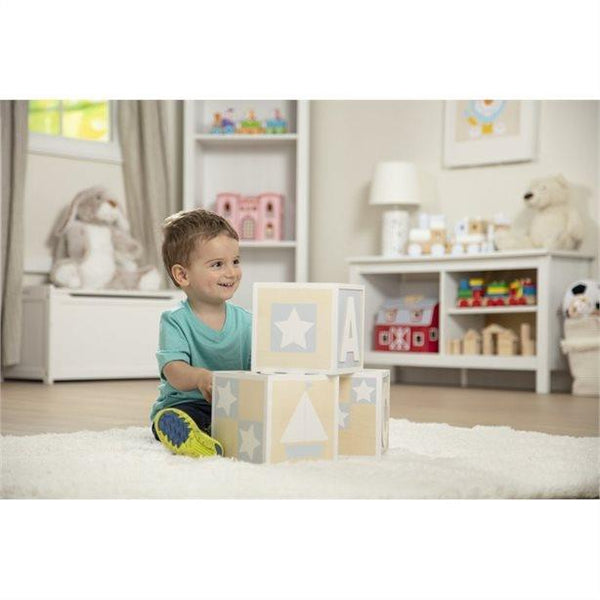 Melissa & Doug Jumbo Wooden ABC-123 Blocks (Neutral) (Montreal, In-Store or Pickup ONLY)