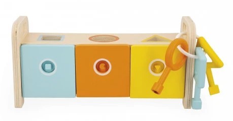 Janod Shape Sorter With Keys / Boîte Trieur de formes à clés