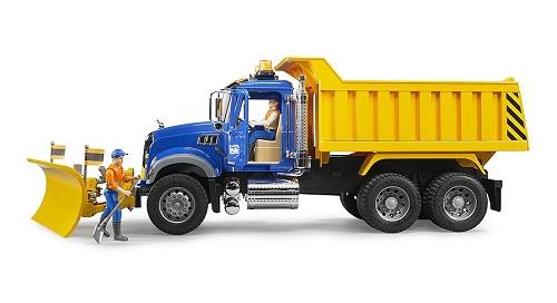 Bruder Mack Granite Dump Truck with Snow Plow - 02825
