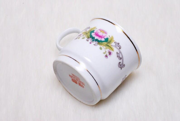 Vintage Collectible Liling China Porcelain Demitasse Floral Teacup & Saucer Set