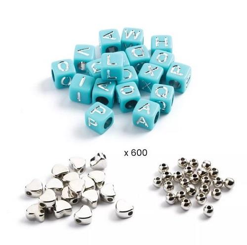 Djeco 1000 Alphabet Beads Silver