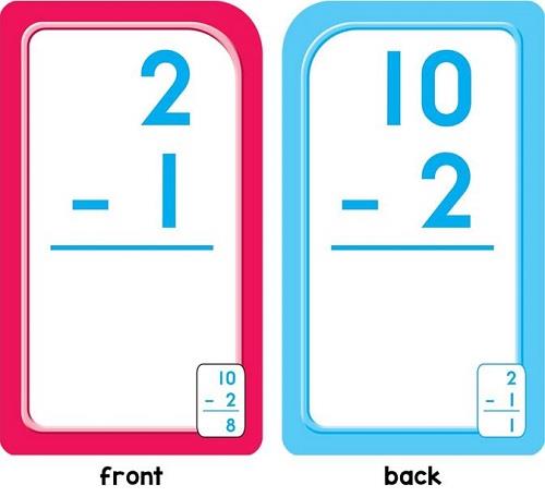 School Zone Substraction 0-12 Flash Cards
