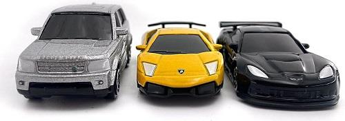 Diecast Metal Cars Set of 3( Chevrolet, Lamborghini, Land Rover)