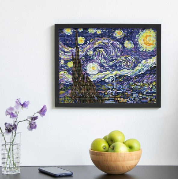 Diamond Dotz Starry Night Van Gogh Poster - Affiche de « La Nuit étoilée » de Van Gogh