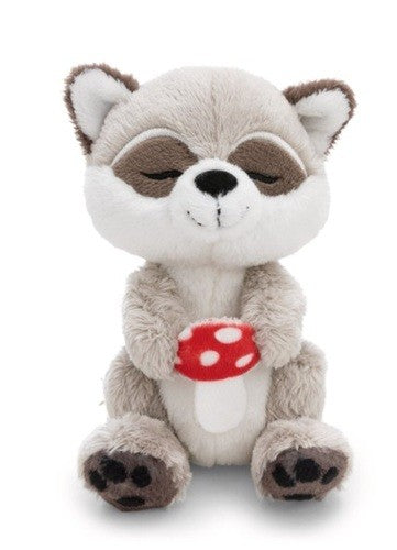 Nici Sleeping Racoon Plush - Peluche de raton laveur endormi