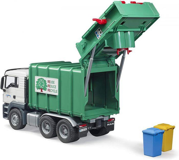 Bruder Rear Loading Garbage Recycling Truck - 3763