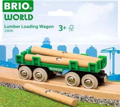 Brio Lumber Loading Wagon - 33696/Wagon de chargement de bois Brio - 33696