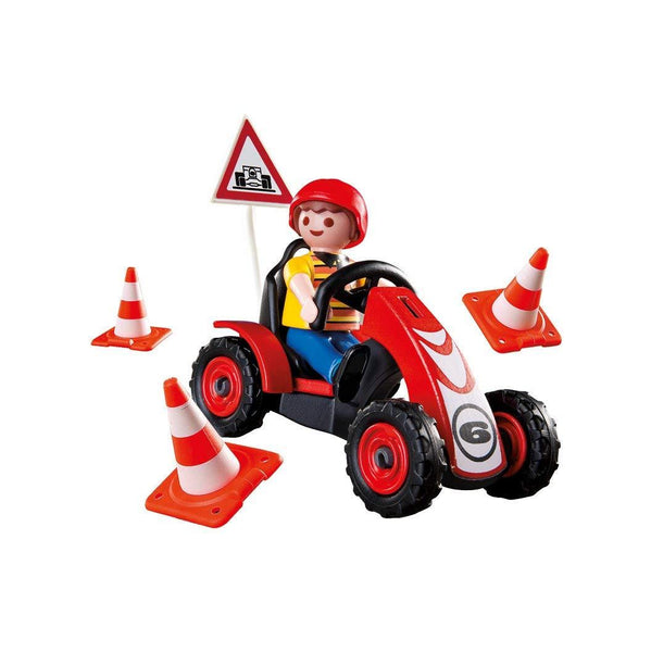 Playmobil Boy with Racing Cart