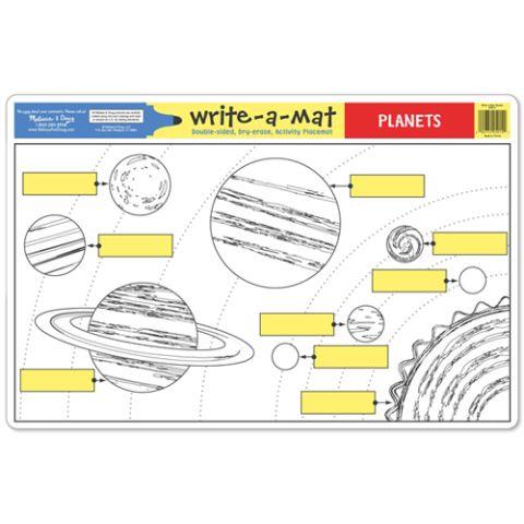 Melissa & Doug Write A Mat Planet Place Mat