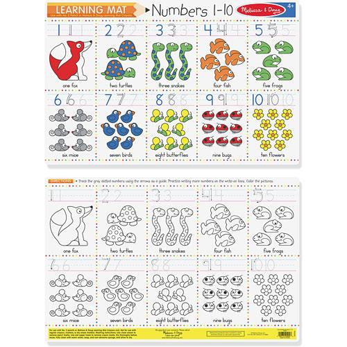 Melissa & Doug Write A Mat Numbers Place Mat