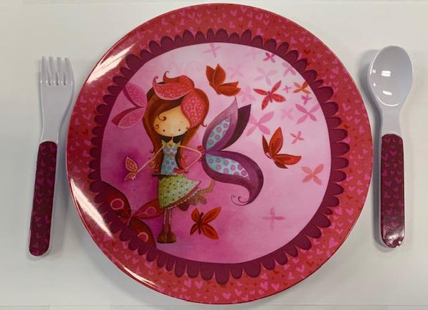 Ketto Melamine Dish Set Butterfly