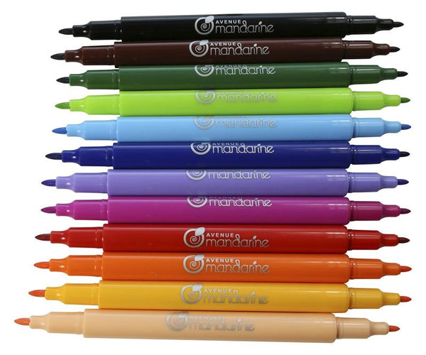 Avenue Mandarine Double Ended Felt Tip Markers