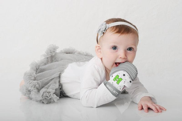 Munch Mitt Baby Teething Mitten Grey