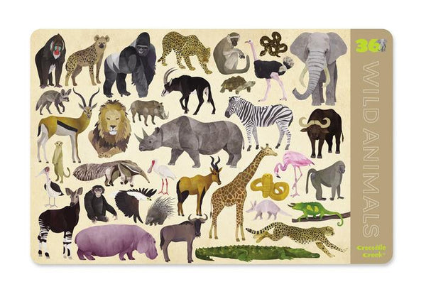 Crocodile Creek Placemat Wild Animals