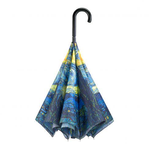 Galleria Reverse Close Umbrella Van Gogh Starry Night