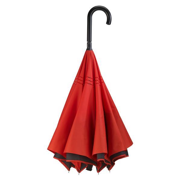 Galleria Reverse Close Umbrella Black/Red