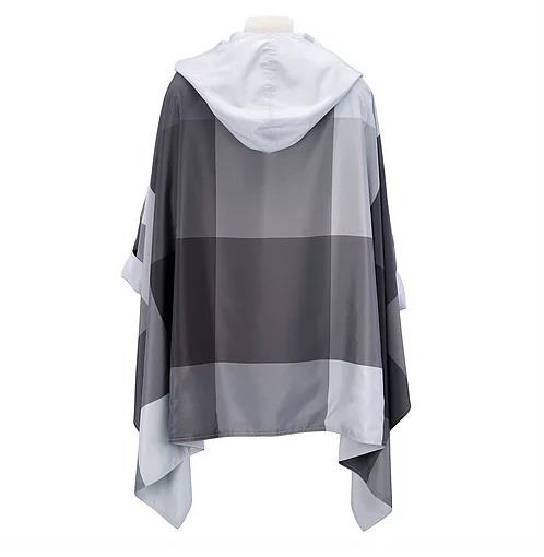 Galleria RainCape Grey Oversized Plaid