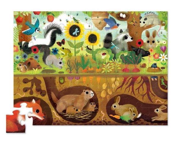 Crocodile Creek Puzzle Above and Below Backyard Discovery (48pcs)