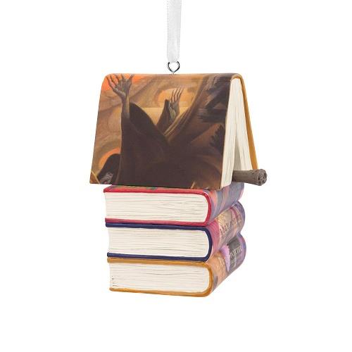 Harry Potter Ornament Books and Wand
