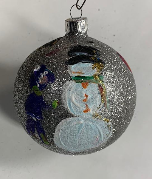Ornament by Katerina Mertikas - Children Building Snowmen