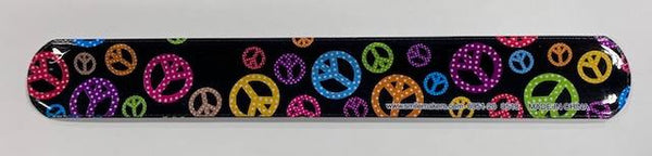 Slap Bracelet Rainbow Peace Signs