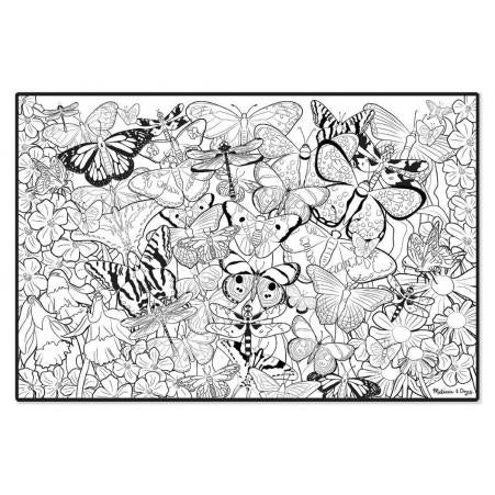 Melissa & Doug Jumbo Color-In Poster (Butterflies)