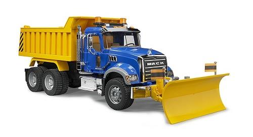 Bruder Mack Granite Dump Truck with Snow Plow - 02825