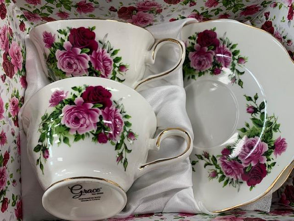 Vintage Grace Teaware Teacup & Saucer Set -Jouets LOL Toys