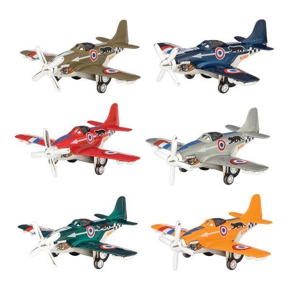 Schylling Die Cast Airplane Pull Back (Red)