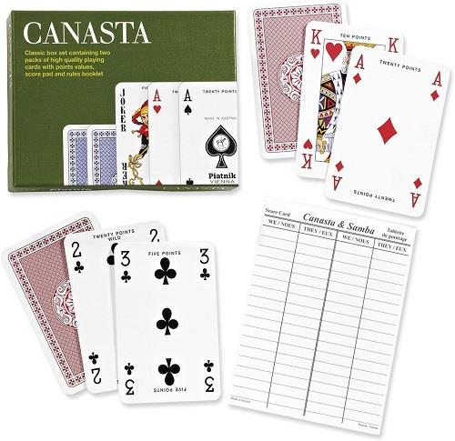 Double Deck Cards & Canasta Scorecards