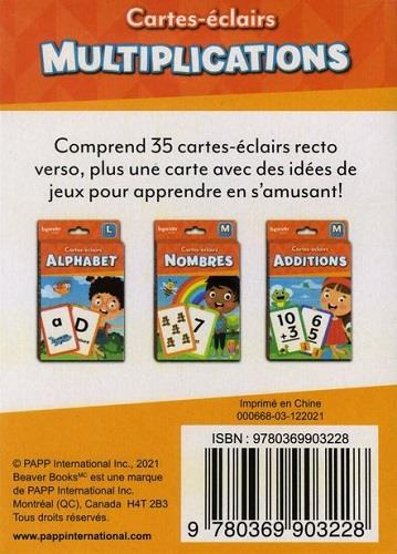 Multiplications Flash Cards (French Version)