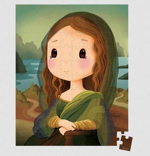 Janod Puzzle Mona Lisa Leonardo Da Vinci (100 pcs)