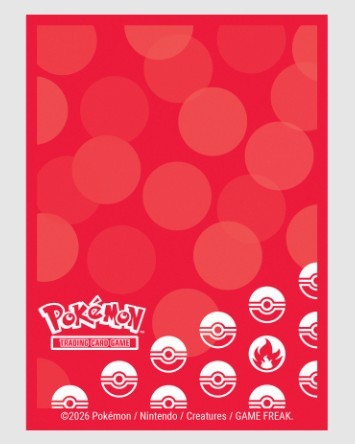Pokemon Card Sleeves Fire (Red) - Protège-cartes feu (rouge)