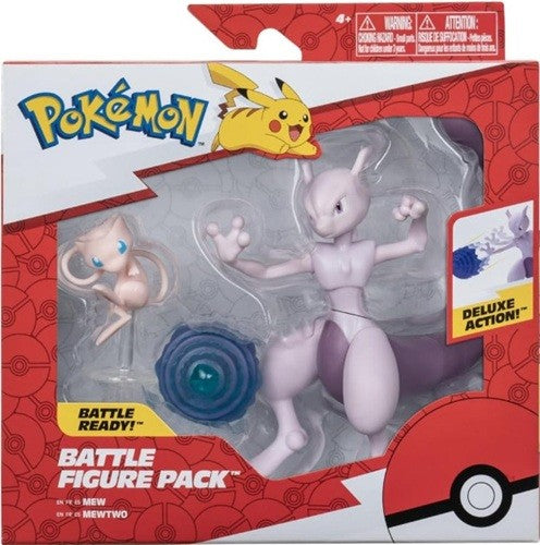 Pokemon Battle Figure Set Mewtwo & Mew - Coffret de figurines de combat