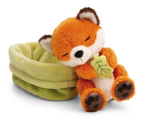 Nici Sleeping Fox Plush - Peluche de renard endormi