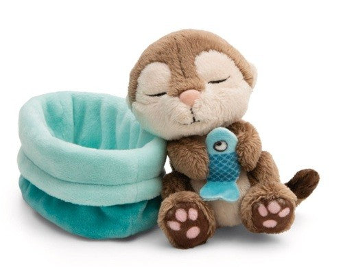Nici Sleeping Otter Plush - Peluche de loutre endormie
