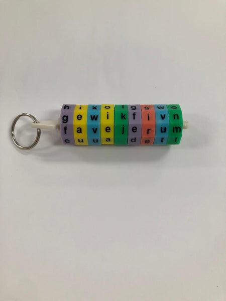 Alphabet Wheel Puzzle Keychain