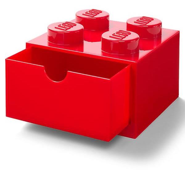 Lego Brick Storage Red 4 Pegged