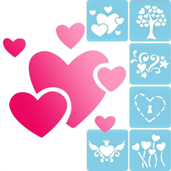 Avenue Mandarine Stencils Hearts