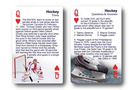 Hockey Trivia Playing Card
