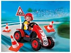 Playmobil Boy with Racing Cart