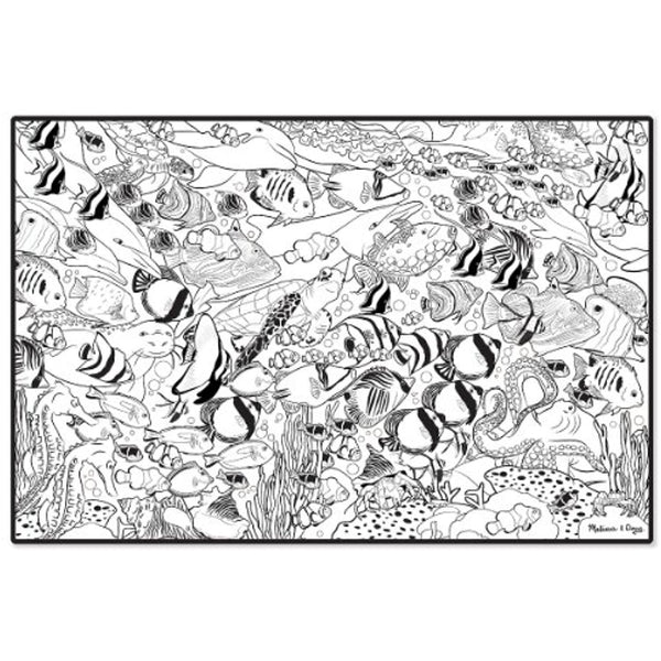 Melissa & Doug Jumbo Color-In Poster (Fish)