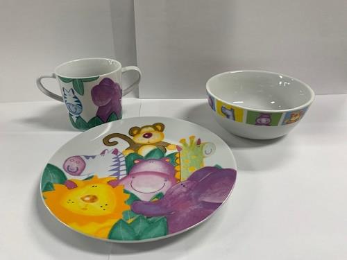 Dinnerware 3-piece Toddler Set (Animals)