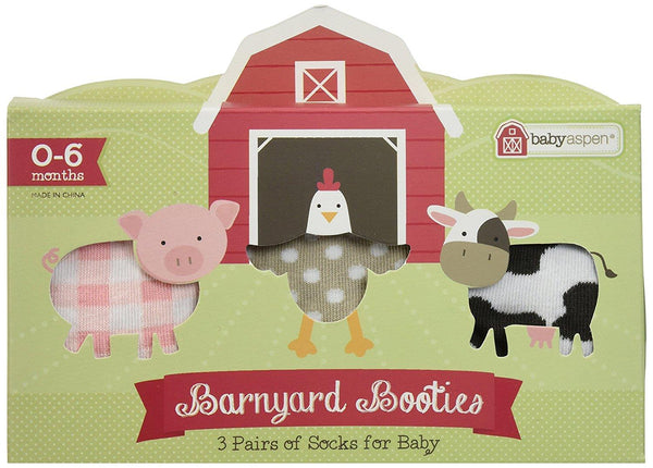 Baby Aspen Barnyard Booties Set of 3 Socks