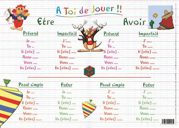 Placemat Conjugaison (French)