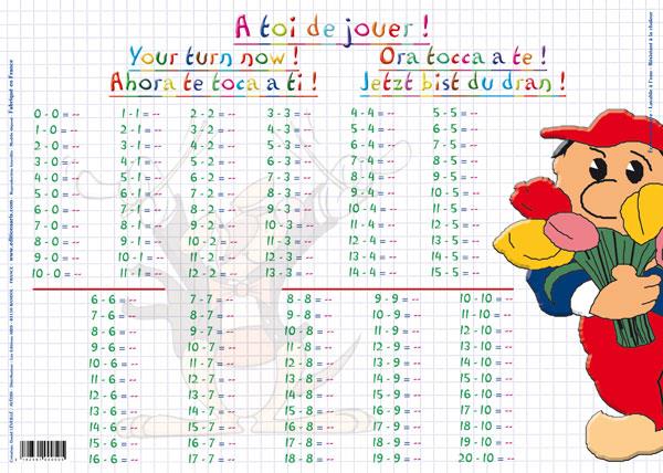 Placemat Soustraction (French)