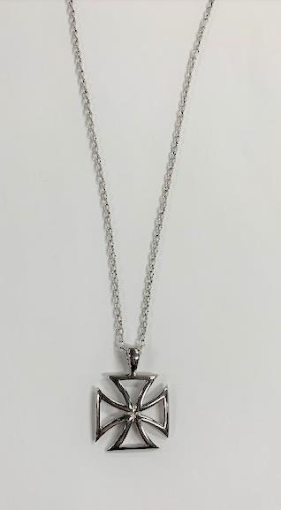 Stainless Steel Byzantine Cross Necklace