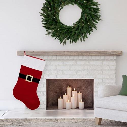 Christmas Stocking Gold Buckle Sock