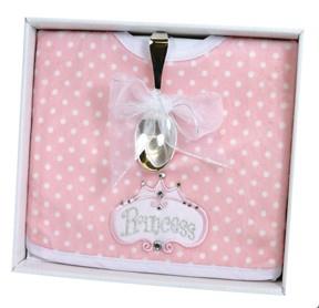 Stephan Baby Princess Silver Spoon Bib